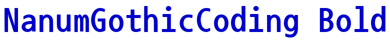 NanumGothicCoding Bold font